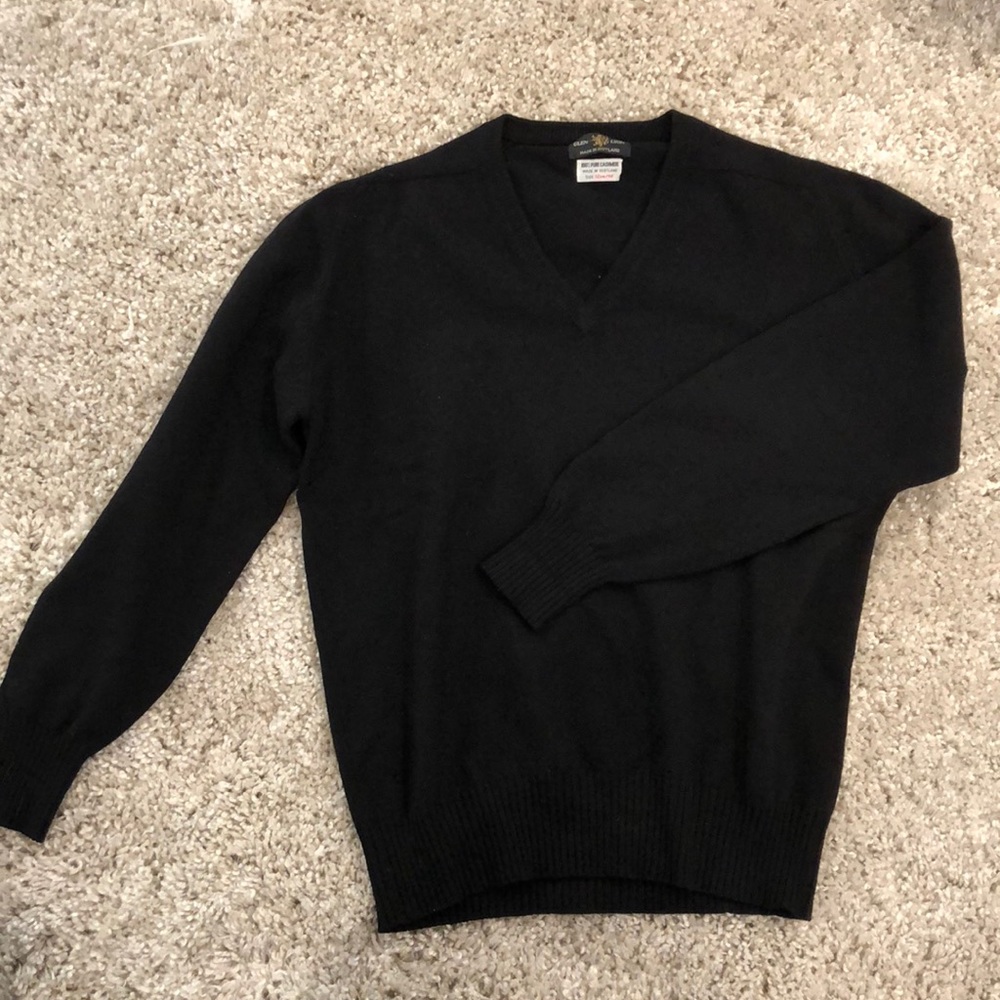 Black cashmere sweater from Scotland